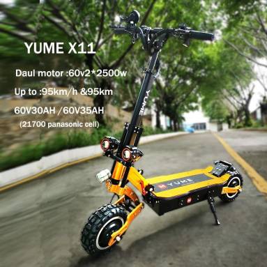 €1804 with coupon for YUME X11 5000W 60V 35Ah 11 Inch Electric Scooter 80km/h Max Speed 95Km Mileage 200Kg Max Load  from EU CZ warehouse BANGGOOD
