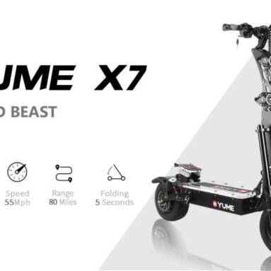 €2500 with coupon for YUME X7 8000W 72V 45Ah 13 Inch Electric Scooter 80km/h Max Speed 125Km Mileage 200Kg Max Load from EU CZ warehouse BANGGOOD