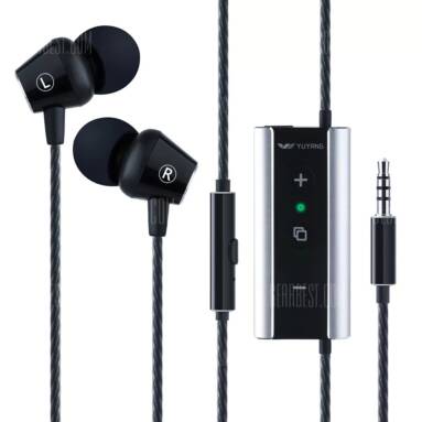 $26 with coupon for YUYANG B100 Dynamic In-ear Bass Dynamic Earphone  –  SILVER AND BLACK from GearBest