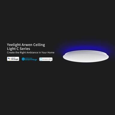 €129 with coupon for Yeelight Arwen YLXD013-C Smart LED Ceiling Colorful Light 550C Adjustable Brightness Work With OK Google Home Alexa from EU CZ warehouse BANGGOOD