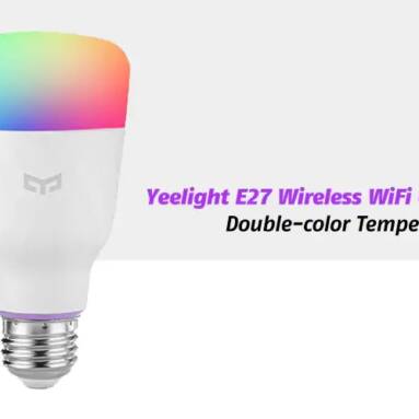 $33 with coupon for Yeelight E27 Wireless WiFi Control Smart Light Bulb 2PCS from Gearbest