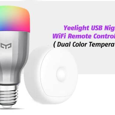$51 with coupon for Yeelight USB Night Light / WiFi Remote Control Smart Bulb 3PCS – MULTI from GearBest