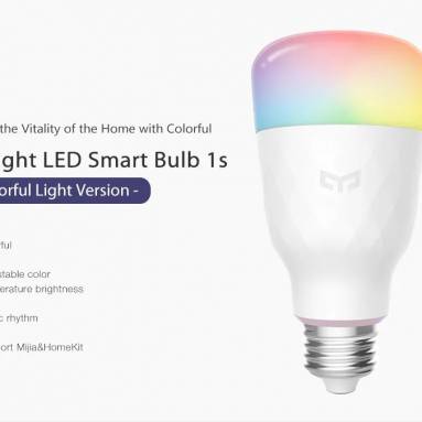 €14 with coupon for 2019 New Yeelight 1S YLDP13YL 8.5W RBGW Smart LED Bulb Work With Homekit AC100-240V(Xiaomi Ecosystem Product) – E27 from EU CZ warehouse BANGGOOD