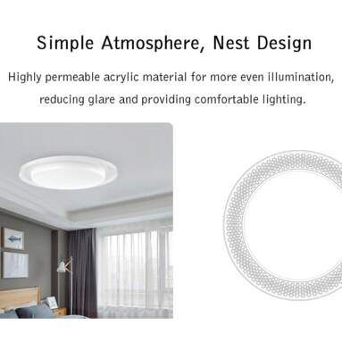 €65 with coupon for Yeelight YLXD48YI 34W Intelligent LED Ceiling Light 560 APP Control Dimmable AC100-240V (Xiaomi Ecosystem Product) EU UK WAREHOUSE from BANGGOOD
