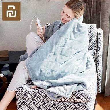€33 with coupon for  Youpin Heated Electric Throw Blanket Washable Super Soft Wearable Blanket with 6 Setting Controller from EU warehouse WIIBUYING