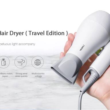 €30 with coupon for YueLi Quick Dry Home Traveling Hair Dryer with Storage Bag From Xiaomi Youpin from GEARBEST