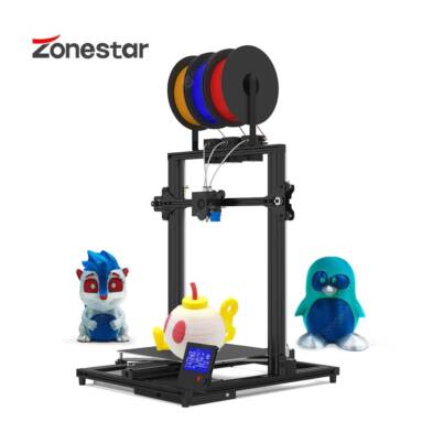 $439 with coupon for ZONESTAR 3 Color Large Size 3 Extruders 3-IN-1-OUT Mixing Color High Precision – Jet Black EU Plug from GEARBEST