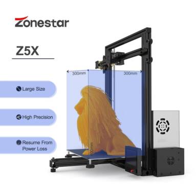 €129 with coupon for ZONESTAR Z5X Large Size 300x300x400mm High Cost Performance Full Metal Aluminum Profile 3D Printer DIY Kit from EU warehouse GSHOPPER
