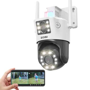 €73 with coupon for ZOSI C298 4MP+4MP Dual Lens WiFi PTZ Camera from BANGGOOD