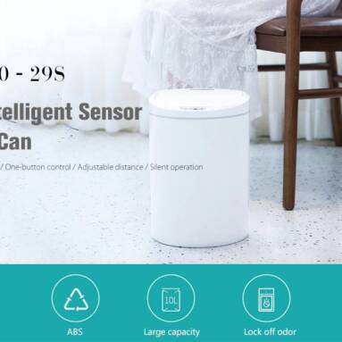 $34 with coupon for ZT – 10 – 29S 10L Intelligent Sensor Trash Can from Xiaomi youpin from GEARBEST