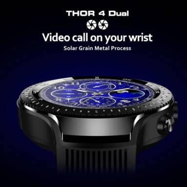 $104 with coupon for Zeblaze THOR 4 Dual 4G Smartwatch Phone – Black from GearBest