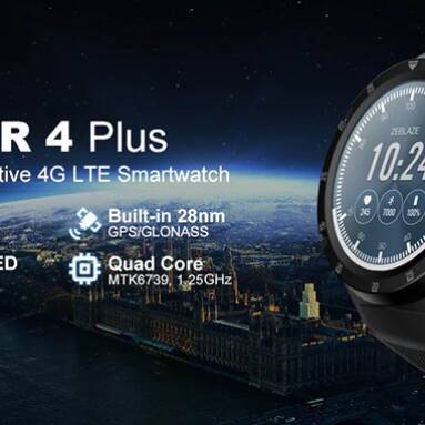 $117 with coupon for Zeblaze THOR 4 Plus 4G Smartwatch Phone – GUNMETAL from GearBest
