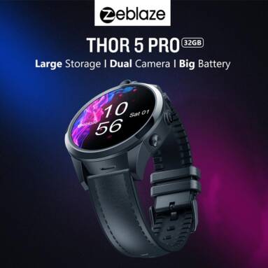 €109 with coupon for Zeblaze THOR 5 Pro 1.6 inch Ceramic Bezel 3GB + 32GB Dual Camera 800mAh GPS Watch Leather Strap Smartwatch from GEARBEST