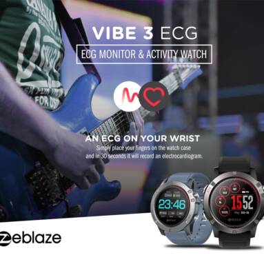 $40 with coupon for Zeblaze VIBE 3 ECG Sports Smartwatch Bluetooth 4.0 from GEARVITA