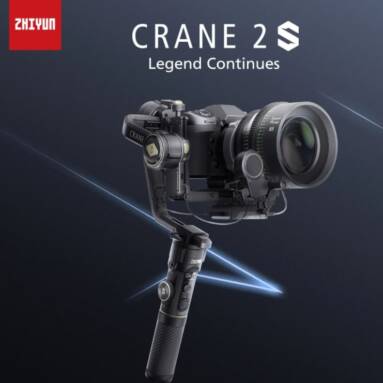 €374 with coupon for Zhiyun-Tech CRANE 2S 3-Axis Bluetooth 5.0 Handheld Gimbal Stabilizer Standard Kit with Tripod for DSLR Mirrorless Camera from BANGGOOD