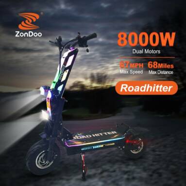€2194 with coupon for ZonDoo RoadHitter Electric Scooter 72V 43Ah 4000W*2 Dual Motor from EU warehouse BANGGOOD