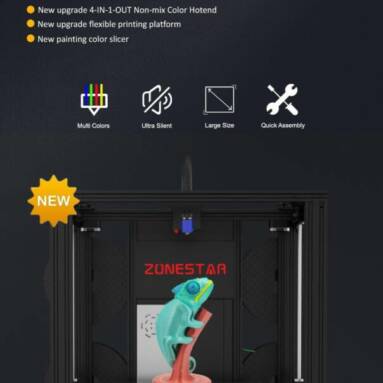 €459 with coupon for Zonestar Z9V5Pro-MK4 4 Extruders 3D Printer from EU warehouse GEEKBUYING