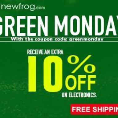 Green Monday-Coupon:greenmonday from Newfrog.com