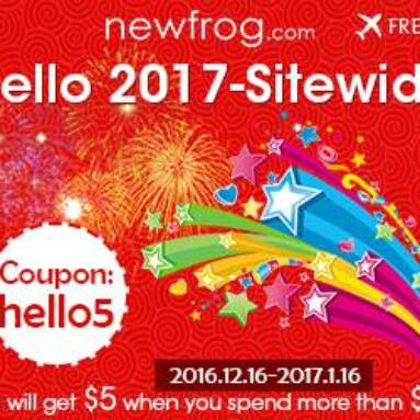 Hello 2017 5 Off Orders $50 Or More from Newfrog.com