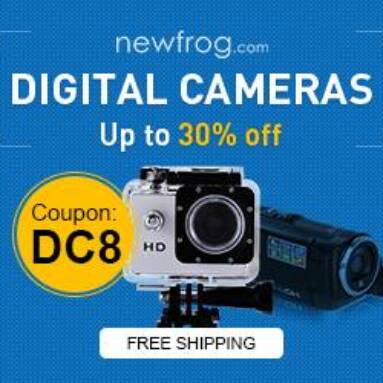 Digital Cameras-Up to 30% off and Coupon?DC8 from Newfrog.com