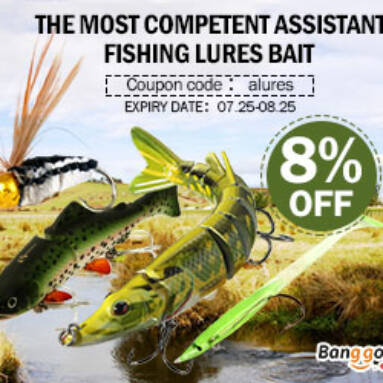8% OFF for Fishing Lures from BANGGOOD TECHNOLOGY CO., LIMITED