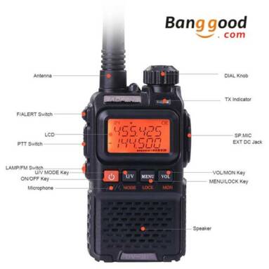 $29.91(€25.76) for Mini Walkie Talkie [UHF VHF Dual-band Dual-display] from BANGGOOD TECHNOLOGY CO., LIMITED