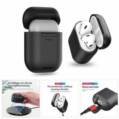 $8.99/ €7.72 shipped for Baseus Silicone Wireless Charging Case for AirPods from Zapals