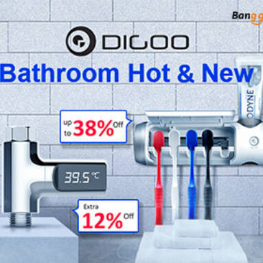 12% OFF Coupon for Digoo Bathroom Products from BANGGOOD TECHNOLOGY CO., LIMITED