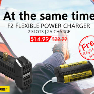 Nitecore F2 Flexible Power Bank Smart Battery Charger $14.99 Free Shipping from Zapals