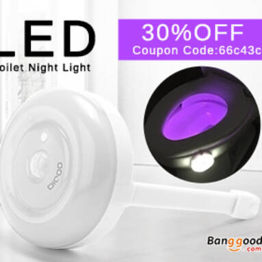Only $4.89 for Digoo DG-TL280 8-Colors Motion Activated Sensor LED Toilet Night Light from BANGGOOD TECHNOLOGY CO., LIMITED