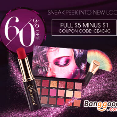 Full $5 Minus $1 for Makeup Sales Promotion from BANGGOOD TECHNOLOGY CO., LIMITED