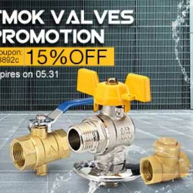 15% OFF Coupon for TMOK Brand Valves from BANGGOOD TECHNOLOGY CO., LIMITED