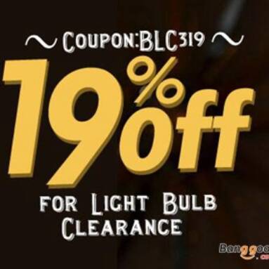 19% OFF for Lighting Bulb from BANGGOOD TECHNOLOGY CO., LIMITED