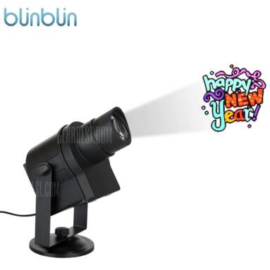 $36 with coupon for blinblin SHOW 1 LED Projector Light with 6 Pattern Slide  –  US PLUG  BLACK  from GearBest