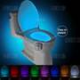 BRELONG AAA PIR LED Toilet Light Bathroom Washroom  -  WHITE 