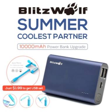 Preorder for $17.99 BlitzWolf Quick Charge Dual USB Port Power Bank from HongKong BangGood network Ltd.