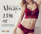 15% OFF for Bras from BANGGOOD TECHNOLOGY CO., LIMITED