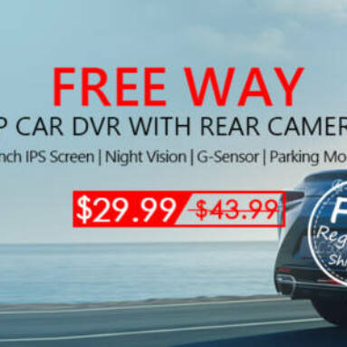 1080P Car Dash Camera DVR with Dual Lens 4 inch Screen $29.99 Free Shipping from Zapals