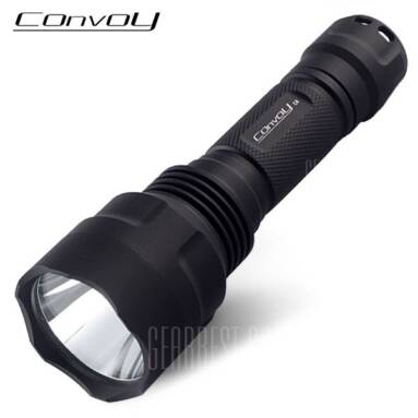 $25 with coupon for New Edition Convoy C8 Cree XML2 U2 – 1A 960Lm 7135 x 8 18650 LED Flashlight  –  BLACK  from BANGGOOD