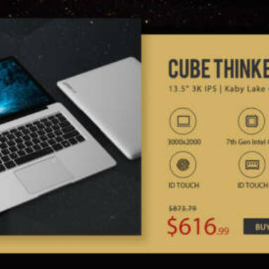 $616 for the best TABLET CUBE THINKER 3K NOTEBOOK World Premiere Launch on Gearbest