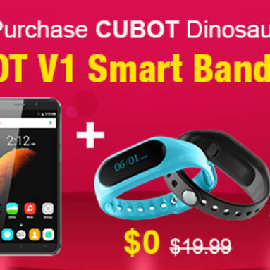 Purchase CUBOT Dinosaur, Get V1 Band for Free from TinyDeal