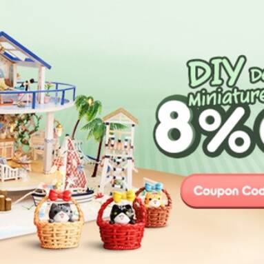 8% OFF for ALL Doll House & Miniature from BANGGOOD TECHNOLOGY CO., LIMITED