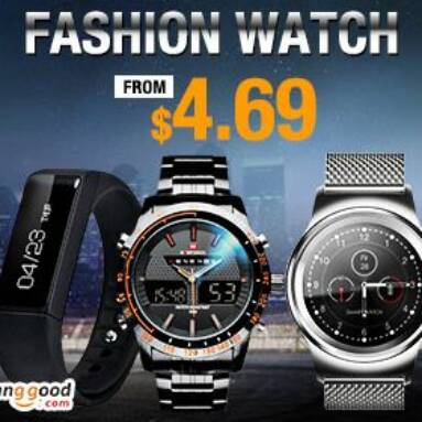 Flash deals! The greatest discount on top quality products of Watches. from BANGGOOD TECHNOLOGY CO., LIMITED