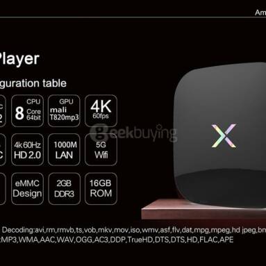$7 OFF for X-Player 2G 16G TV BOX  from Geekbuying