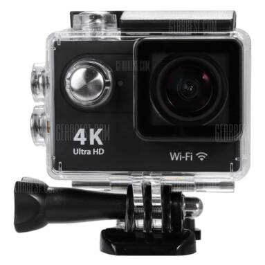 $53 with coupon for H9R 170 Degree Wide Angle 4K Ultra HD WiFi Action Camera  –  EU PLUG  BLACK from GearBest