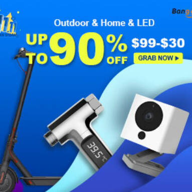 $30 OFF Coupon for Outdoor & Home & LED Products from BANGGOOD TECHNOLOGY CO., LIMITED