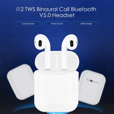 €17 with coupon for i12 TWS Binaural Call Bluetooth V5.0 Headset from GEARBEST