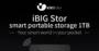 iBIG Stor WiFi + USB3.1 Portable 2.5 inch Hard Drive 1TB - BLACK 