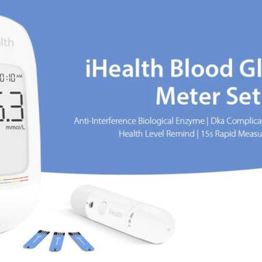 €38 with coupon for iHealth AG – 607 Blood Glucose Tester Set from Xiaomi youpin from GearBest