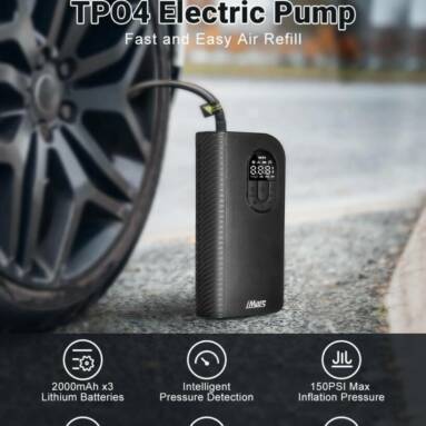 €47 with coupon for iMars 6000mAh 150PSI Digital Wireless Inflatable Air Pump Car Power Type C Dual Charging LED Tyre Inflator TP04 For Car Bike Motorcycle Ball Toy from BANGGOOD